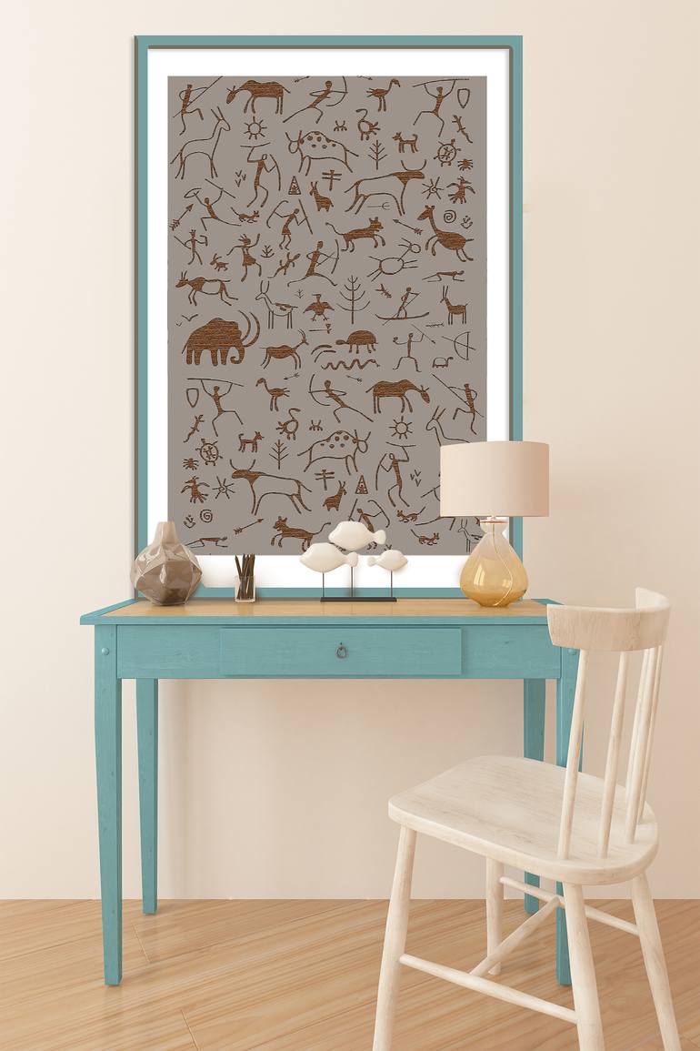 Original Art Deco Nature Digital by Mandeep Pannu