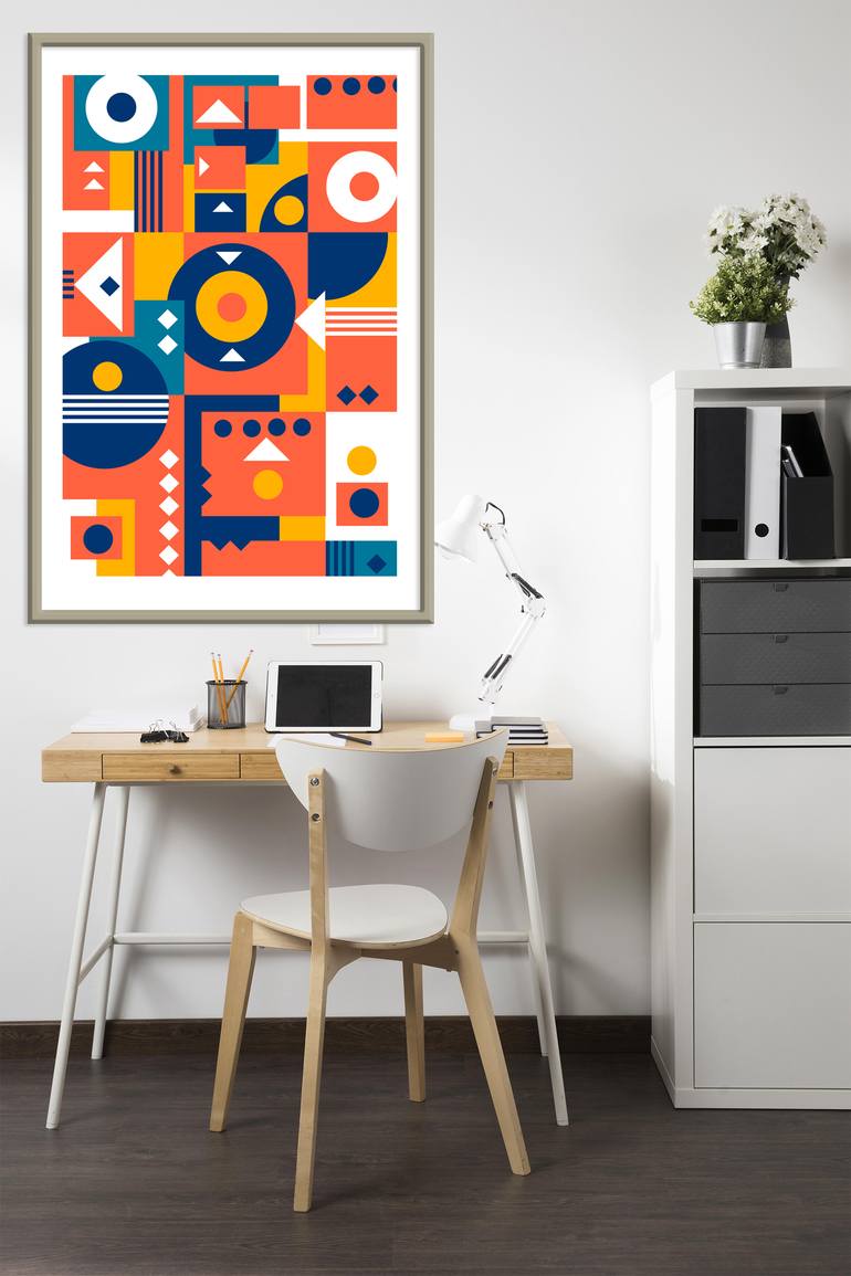 Original Art Deco Abstract Digital by Mandeep Pannu