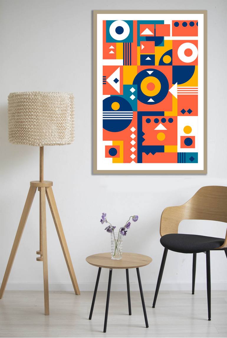 Original Art Deco Abstract Digital by Mandeep Pannu