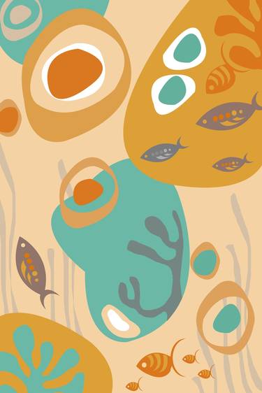 Original Abstract Fish Digital by Mandeep Pannu