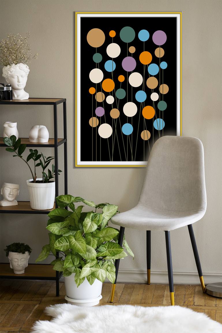 Original Art Deco Floral Digital by Mandeep Pannu