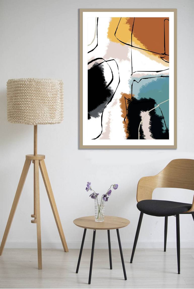 Original Art Deco Abstract Digital by Mandeep Pannu