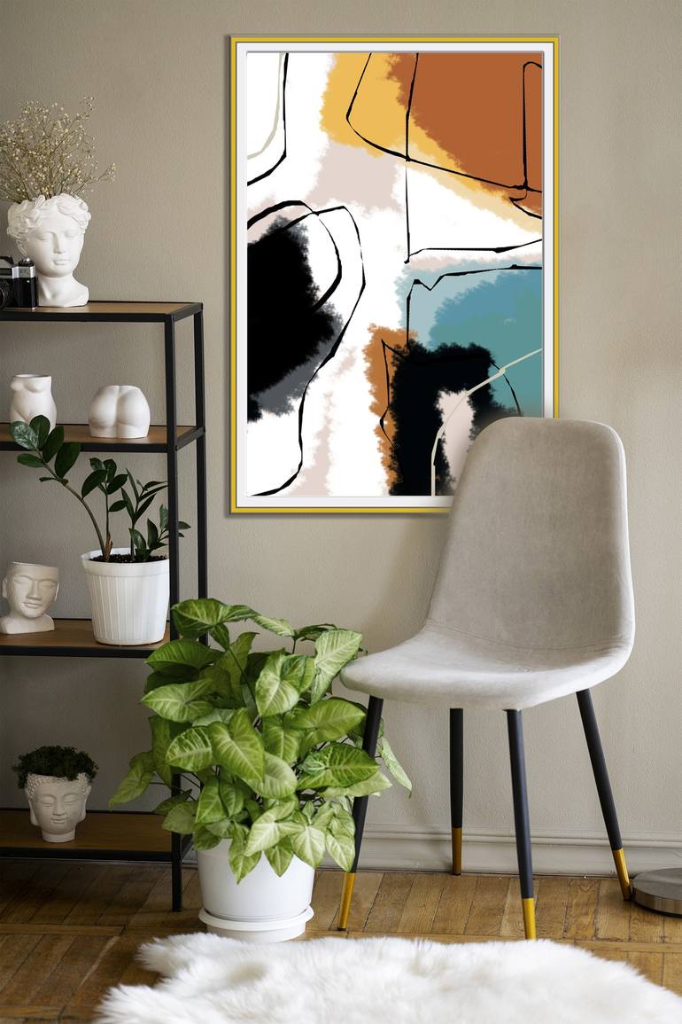 Original Art Deco Abstract Digital by Mandeep Pannu
