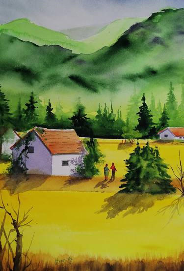 Original Landscape Paintings by Mrinmay Sebastian