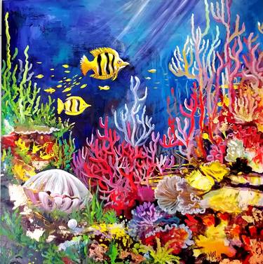 Original Abstract Expressionism Seascape Paintings by Mrinmay Sebastian