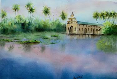 Original Abstract Expressionism Landscape Paintings by Mrinmay Sebastian
