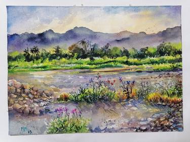 Print of Impressionism Landscape Paintings by Mrinmay Sebastian