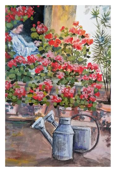 Original Impressionism Floral Paintings by Mrinmay Sebastian