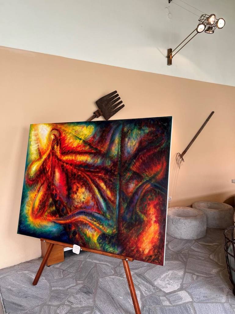 Original Contemporary Religion Painting by Rafailia Filippaki