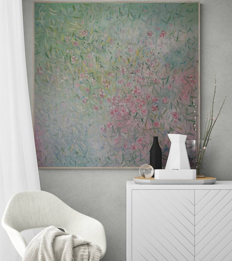 Original Art Deco Abstract Painting by Fang Cai