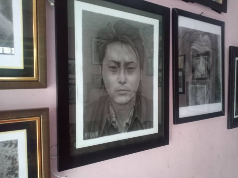 Original Figurative People Drawing by Hernawan Palastian