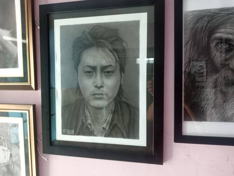 Original Figurative People Drawing by Hernawan Palastian