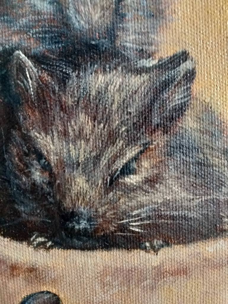 Original Impressionism Animal Painting by Nadezhda Gellmundova