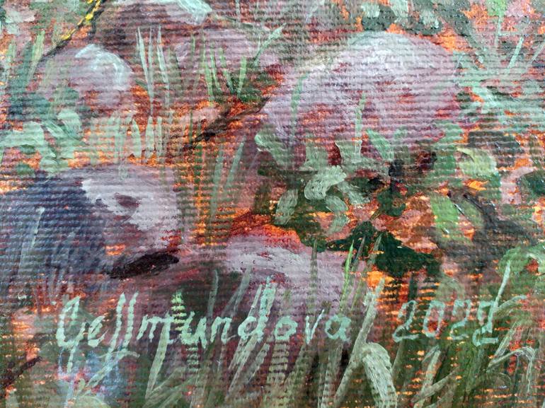 Original Impressionism Garden Painting by Nadezhda Gellmundova
