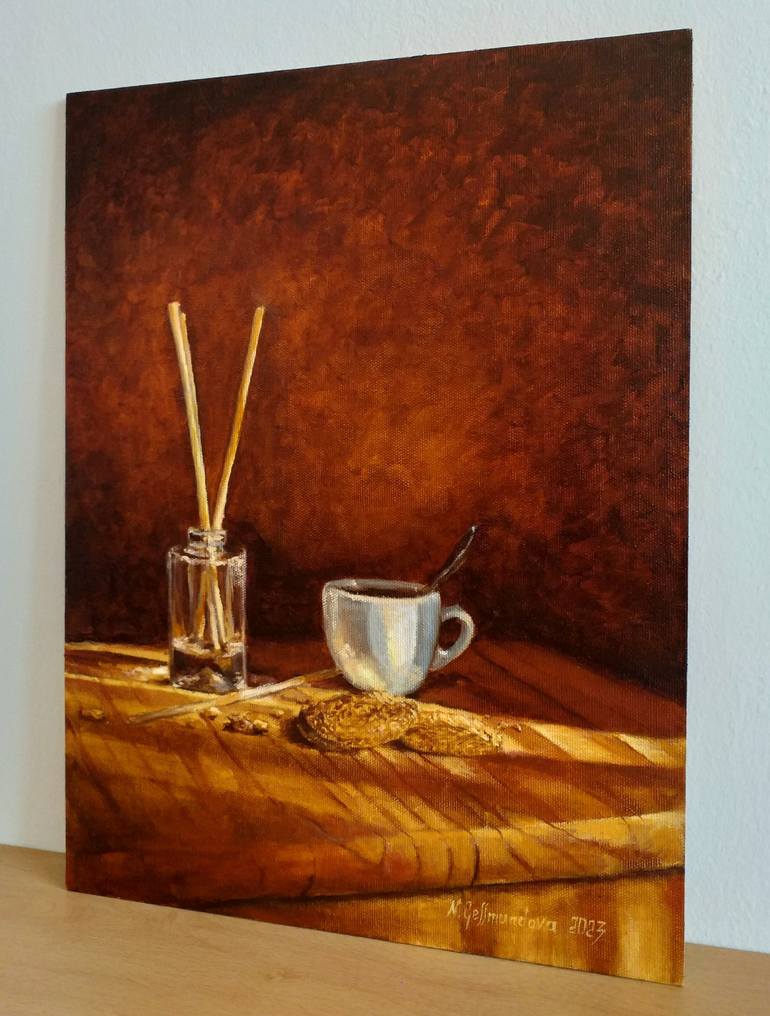 Original Impressionism Still Life Painting by Nadezhda Gellmundova