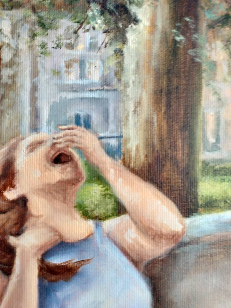 Original Impressionism People Painting by Nadezhda Gellmundova