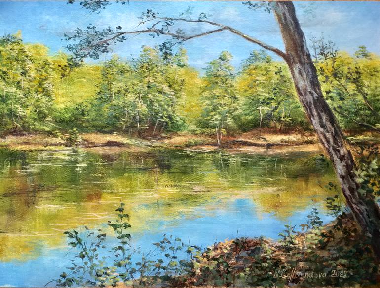 Original Impressionism Landscape Painting by Nadezhda Gellmundova