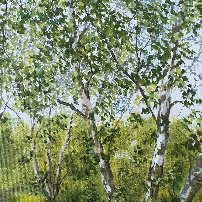 Original Impressionism Landscape Painting by Nadezhda Gellmundova