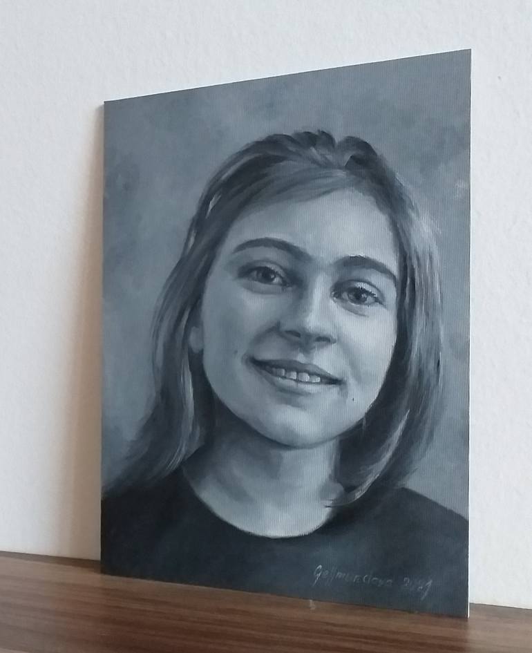 Original Portrait Painting by Nadezhda Gellmundova