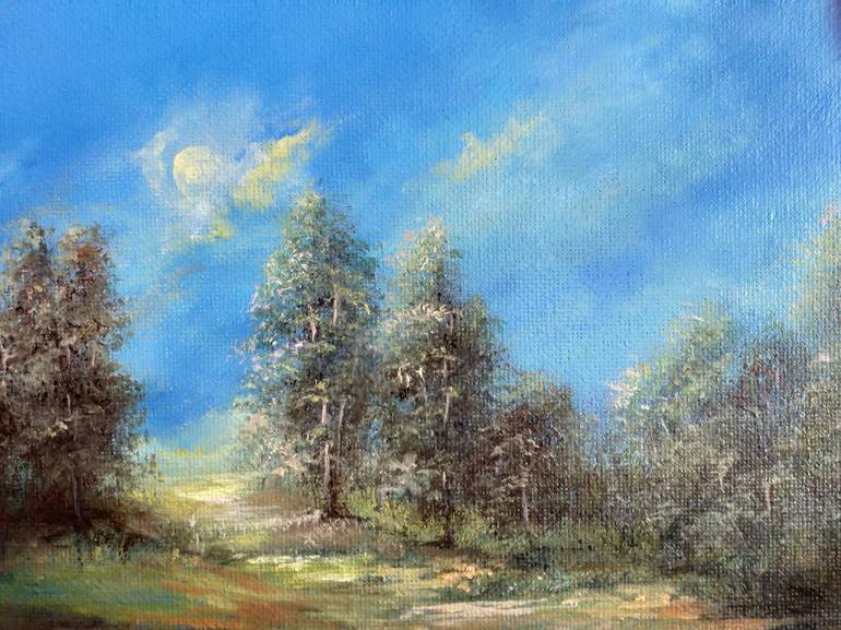 Original Impressionism Landscape Painting by Nadezhda Gellmundova