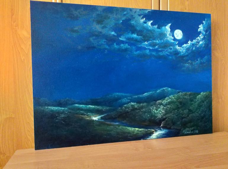 Original Impressionism Landscape Painting by Nadezhda Gellmundova