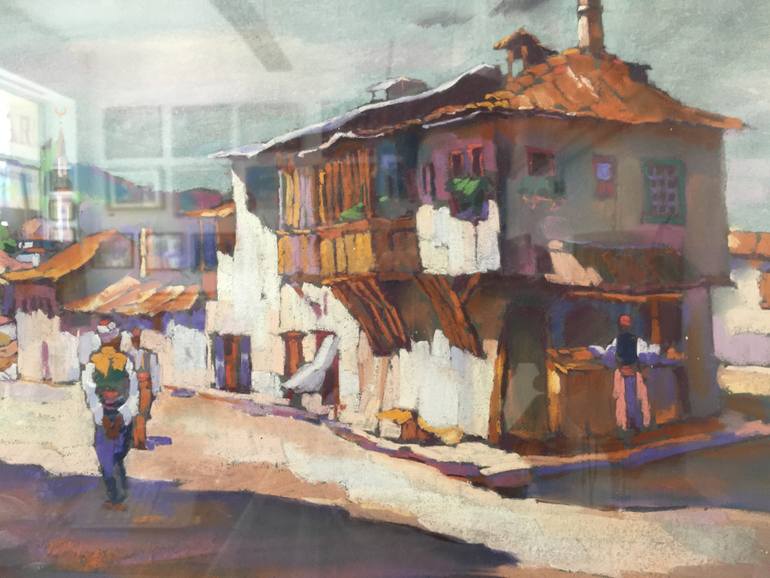 Original Cubism Cities Drawing by Anna Hambardzumyan