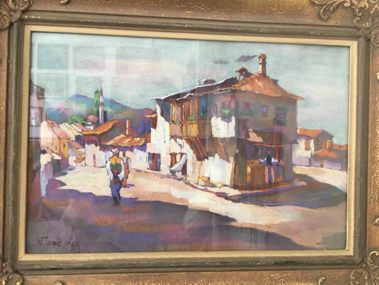 Original Cubism Cities Drawing by Anna Hambardzumyan