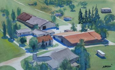 Original Rural life Paintings by Sébastien Badia