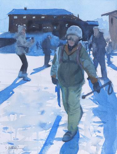 Original Figurative People Painting by Sébastien Badia