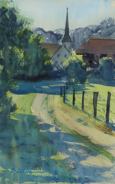 Original Rural life Paintings by Sébastien Badia