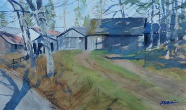 Original Rural life Paintings by Sébastien Badia