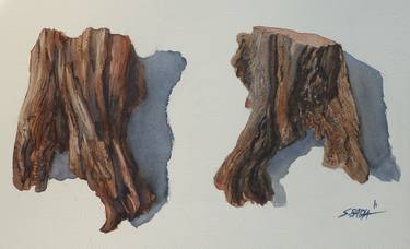 Original Figurative Tree Paintings by Sébastien Badia