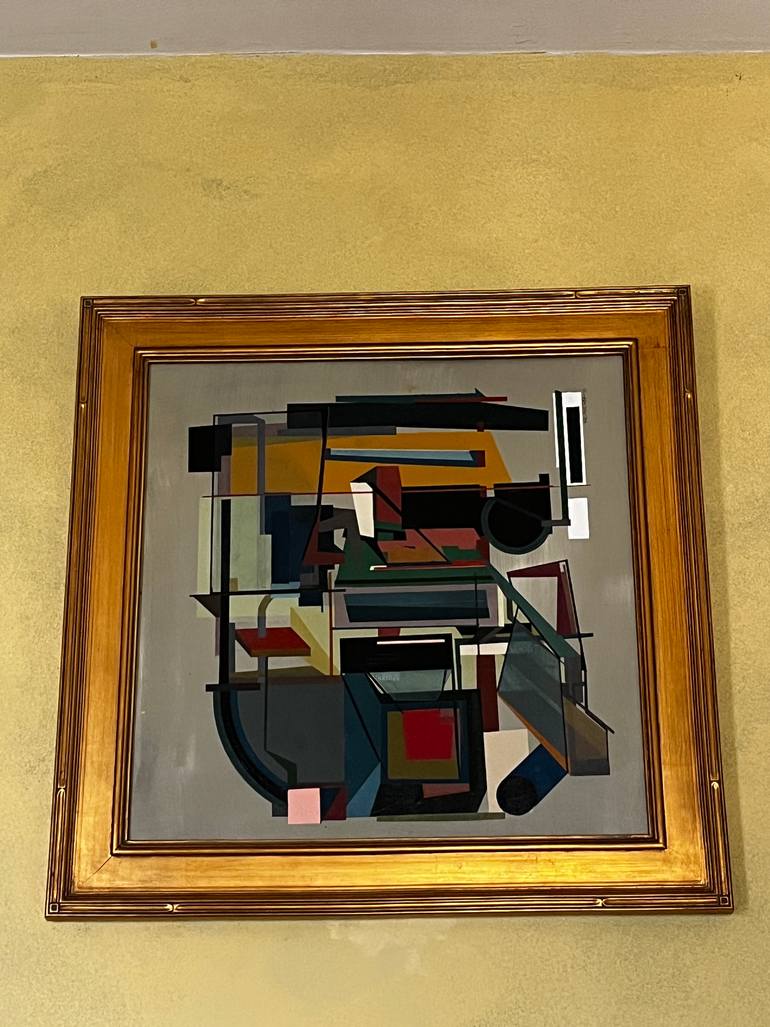 Original Abstract Expressionism Cities Painting by Nicholas Mueller