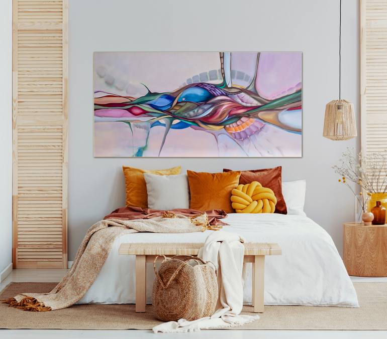 Original Abstract Expressionism Abstract Painting by Aksana Chmel