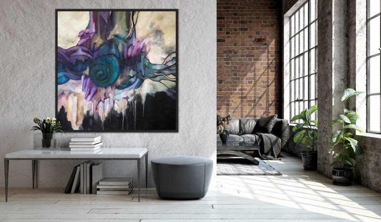Original Conceptual Abstract Painting by Aksana Chmel