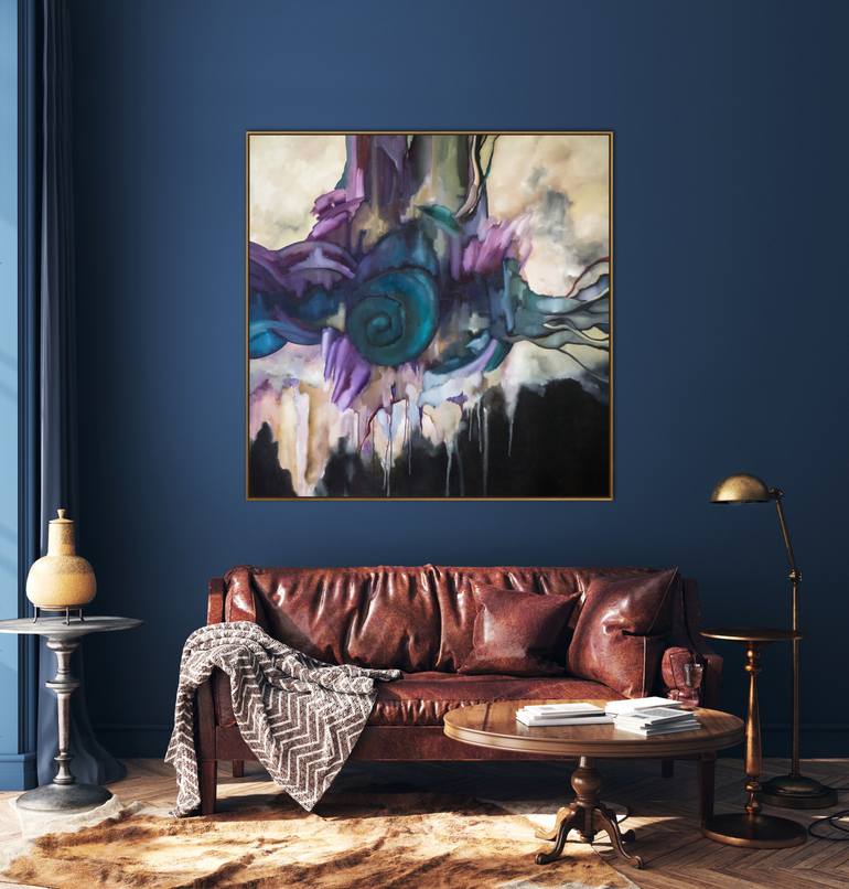 Original Conceptual Abstract Painting by Aksana Chmel
