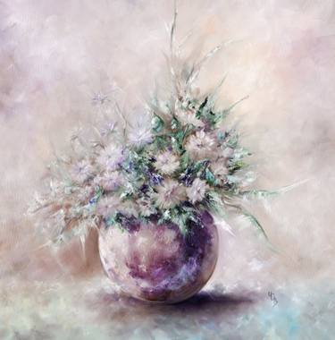 Original Floral Painting by Aksana Chmel