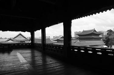 Gyeongbokgung 2014 seen from the second floor of Gyeonghoeru thumb