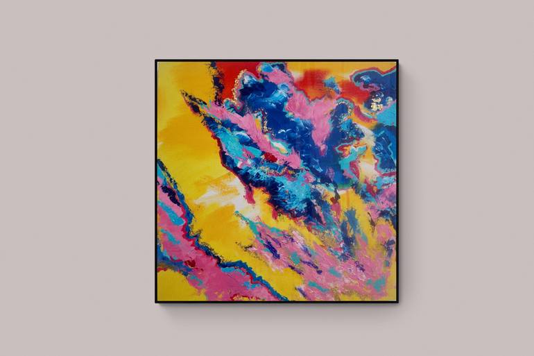 Original Abstract Expressionism Abstract Painting by Uke Maulina Indriani