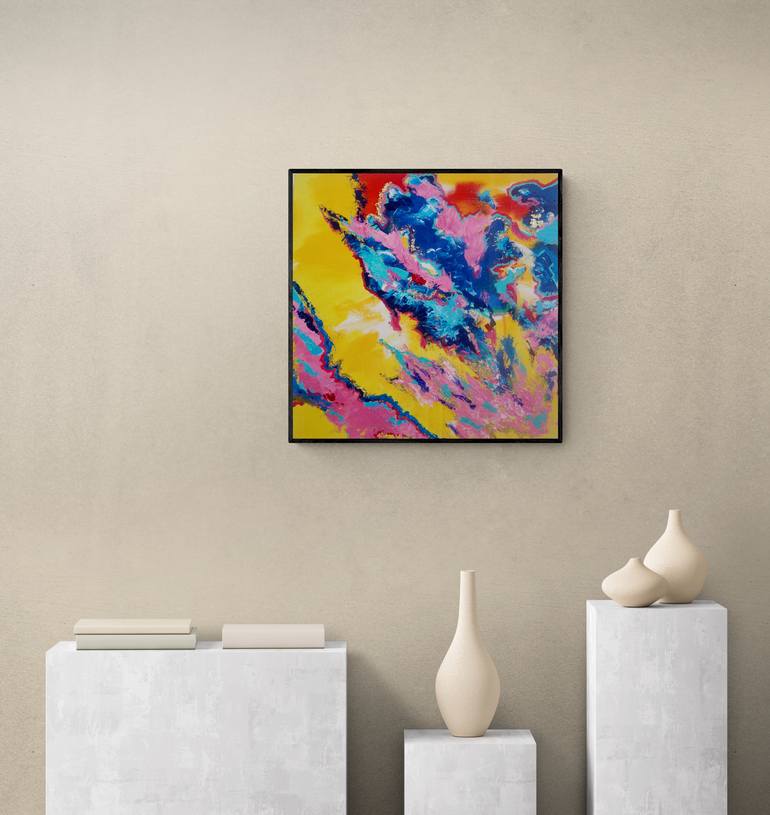 Original Abstract Expressionism Abstract Painting by Uke Maulina Indriani