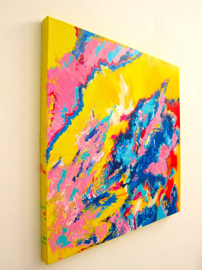 Original Abstract Expressionism Abstract Painting by Uke Maulina Indriani