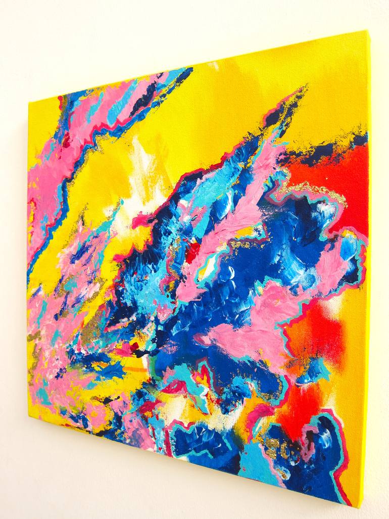 Original Abstract Expressionism Abstract Painting by Uke Maulina Indriani