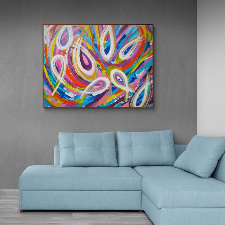 Original Contemporary Abstract Painting by Uke Maulina Indriani