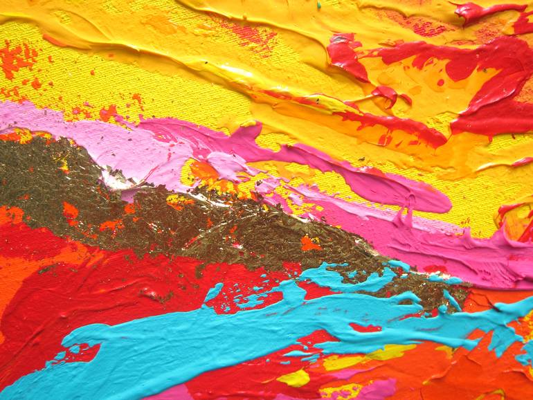 Original Art Deco Abstract Painting by Uke Maulina Indriani