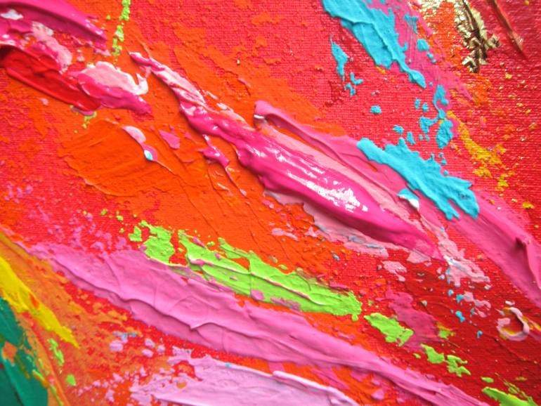 Original Art Deco Abstract Painting by Uke Maulina Indriani