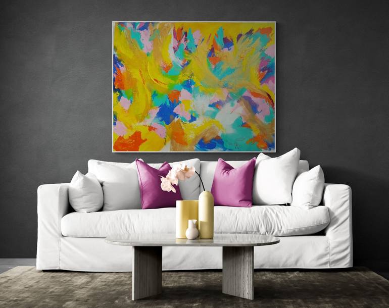 Original Fine Art Abstract Painting by Uke maulina indriani