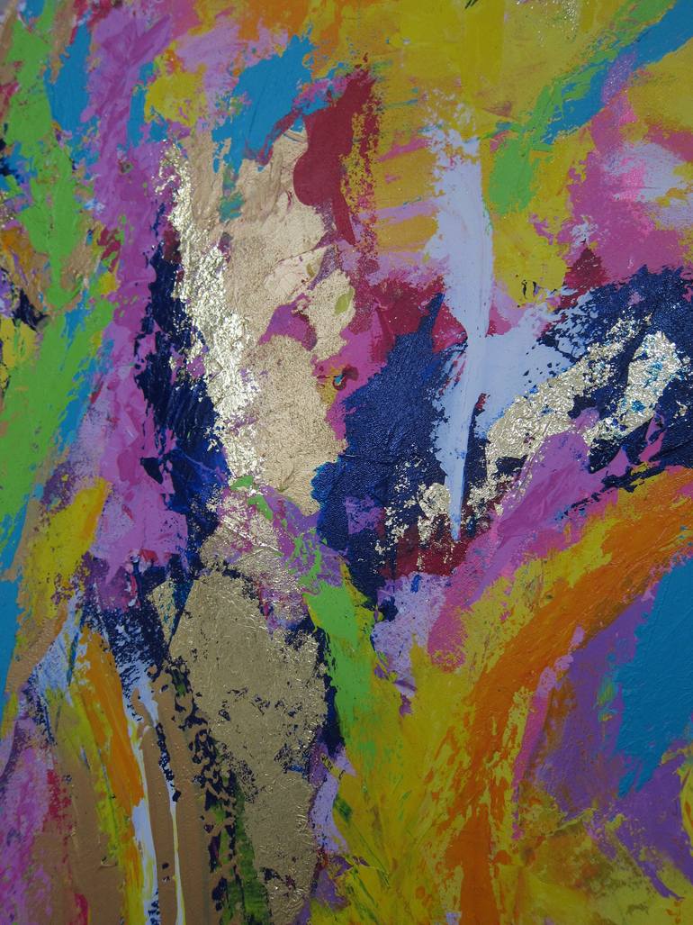 Original Art Deco Abstract Painting by Uke Maulina Indriani