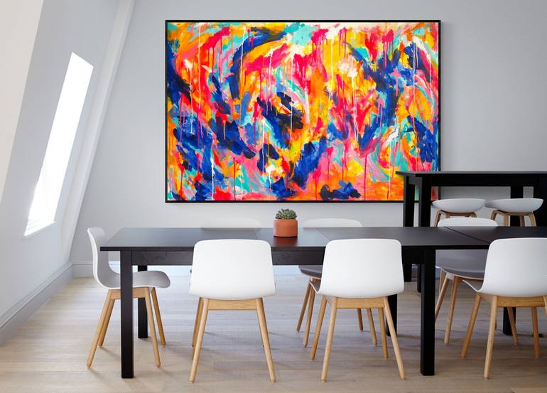 Original Abstract Expressionism Abstract Painting by Uke maulina indriani
