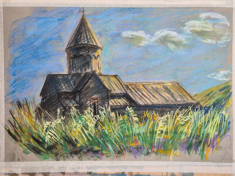 Original Impressionism Architecture Drawing by Tigran Abramyan