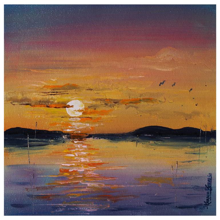 Sunset Painting by Karthik Prabhu | Saatchi Art